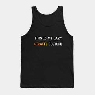 giraffe lazy costume for Halloween Tank Top